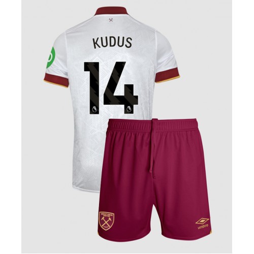 Otroški Nogometni dresi West Ham United Mohammed Kudus #14 Tretji 2024-25 Kratek Rokav (+ Kratke hlače)